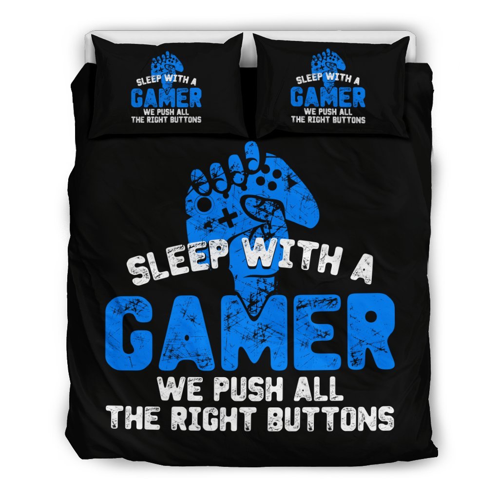 3D Customize Sleep With A Gamer PS Bedding Set Duvet Cover